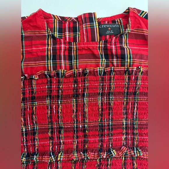 EUC Crewcuts Red Holiday Tartan Dress size 12 - Picture 3 of 4